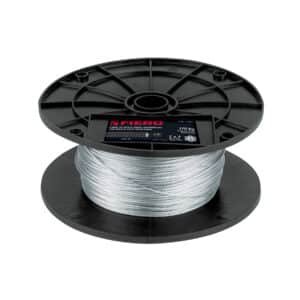 48795 - Metro de cable rígido 1/16" de acero 7x7 hilos, 300 m, FIERO