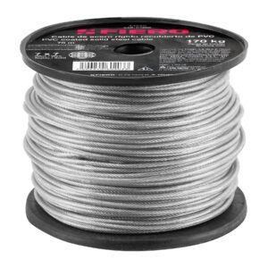 44220 - Metro de cable rígido 1/16" acero 7x7 recubierto PVC, 75 m