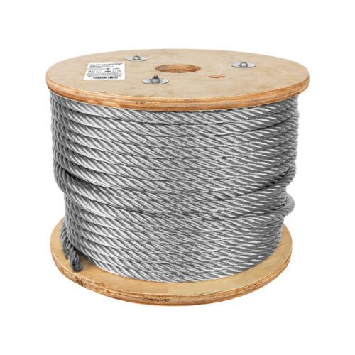48819 - Metro de cable flexible 1/2" de acero 7x19 hilos, 75 m