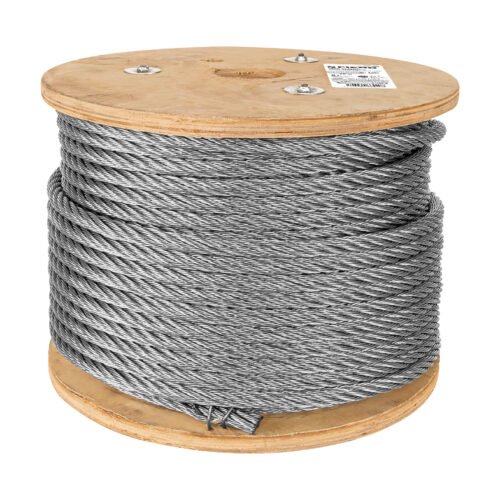 48815 - Metro de cable rígido 1/2" de acero 7x7 hilos, 75 m, FIERO
