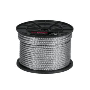 44213 - Metro de cable flexible 1/4" de acero 7x19 hilos, 75 m