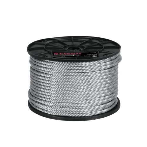 CAB-1-4R.jpg 44207 - Metro de cable rígido 1/4" de acero 7x7 hilos, 75 m, FIERO