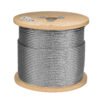 48799 - Metro de cable rígido 1/4" de acero 7x7 hilos, 300 m, FIERO