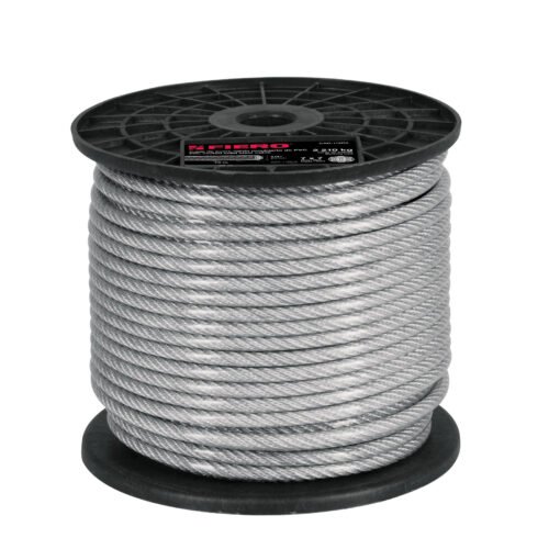 CAB-1-4RX.jpg 44218 - Metro de cable rígido 1/4" acero 7x7 recubierto PVC, 75 m