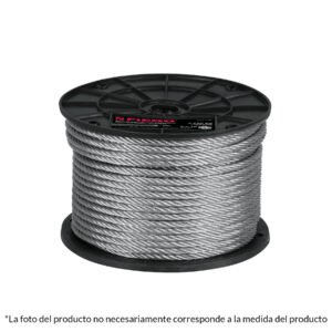 48801 - Metro de cable flexible 1/8" de acero 7x19 hilos, 300 m