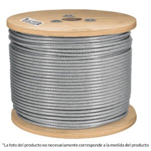 48810 - Metro cable flexible 1/8" acero 7x19 recubierto PVC, 300 m
