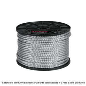 48797 - Metro de cable rígido 1/8" de acero 7x7 hilos, 300 m, FIERO