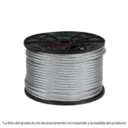 48797 - Metro de cable rígido 1/8" de acero 7x7 hilos, 300 m, FIERO