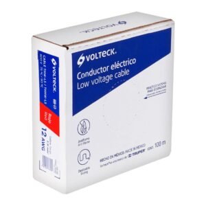 46060 - Rollo de 100 m de cable THHW-LS 12 AWG rojo, Volteck