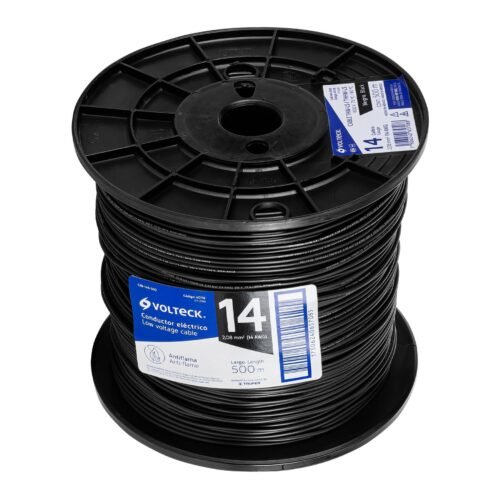 40116 - Metro de cable THHW-LS 14 AWG negro en carrete de 500 m
