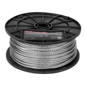 44212 - Metro de cable flexible 3/16" de acero 7x19 hilos, 75 m