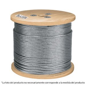 48802 - Metro de cable flexible 3/16" de acero 7x19 hilos, 300 m