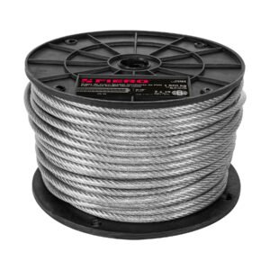 44223 - Metro cable flexible 3/16" acero 7x19 recubierto PVC, 75 m