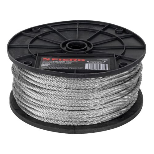 44206 - Metro de cable rígido 3/16" de acero 7x7 hilos, 75 m, FIERO