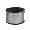 48796 - Metro de cable rígido 3/32" de acero 7x7 hilos, 300 m, FIERO
