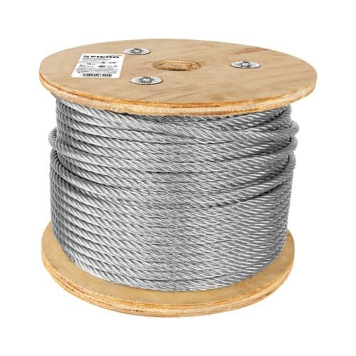 48817 - Metro de cable flexible 3/8" de acero 7x19 hilos, 75 m