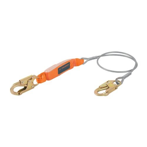 17039 - Línea de vida 1.8 m cable de acero, absorbedor impacto, ANSI