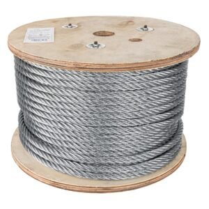 48818 - Metro de cable flexible 7/16" de acero 7x19 hilos, 75 m