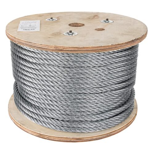 48818 - Metro de cable flexible 7/16" de acero 7x19 hilos, 75 m