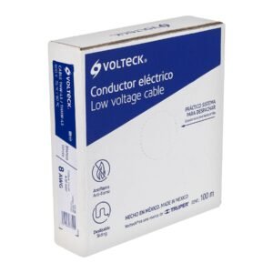 46054 - Rollo de 100 m de cable THHW-LS 8 AWG blanco, Volteck