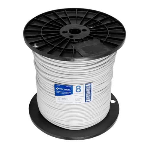 40115 - Metro de cable THHW-LS 8 AWG blanco en carrete de 500 m