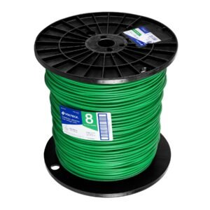 40123 - Metro de cable THHW-LS 8 AWG verde en carrete de 500 m