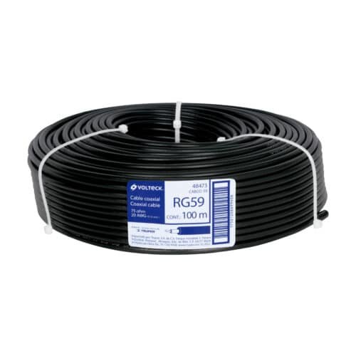 48473 - Metro de cable coaxial RG59 en rollo de 100 m, Volteck