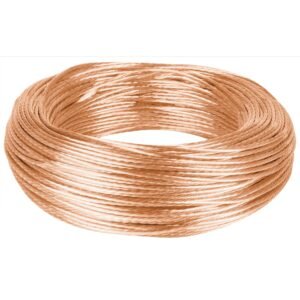40090 - Metro de cable desnudo de cobre calibre 10 AWG, rollo 100 m