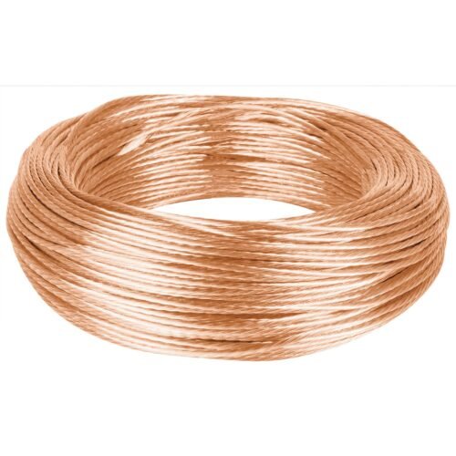 40090 - Metro de cable desnudo de cobre calibre 10 AWG, rollo 100 m