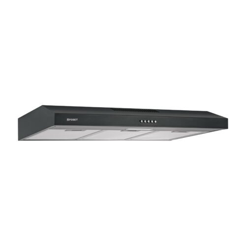 49487 - Campana extractora 80 cm, empotrable, negra, Foset