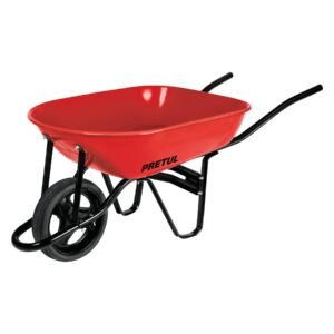 20630 - Carretilla 5.5 ft3 roja,imponchable,bastidor tubular, PRETUL