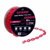44176 - Metro de cadena de 5 mm de plástico roja, carrete de 25 m