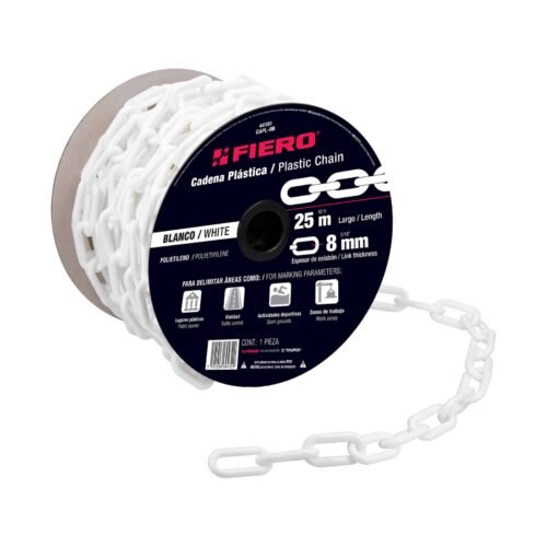 CAPL-8B.jpg 44181 - Metro de cadena de 8 mm de plástico blanca, carrete de 25 m