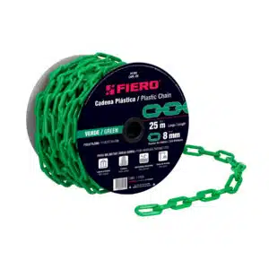 Metro de cadena de 8 mm de pl?stico verde, carrete de 25 m