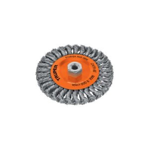 11597 - Carda circular 6" alambre trenzado, eje 5/8"-11, Truper