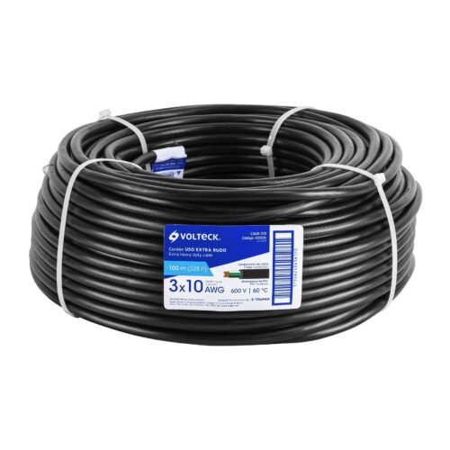 CAUR-310.jpg 40005 - Metro de cable uso extra rudo 3 x 10 AWG en rollo de 100 m