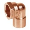 49652 - Codo 90° de cobre, rosca interior 1", Foset