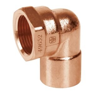49652 - Codo 90° de cobre, rosca interior 1", Foset