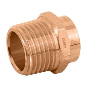 49653 - Conector de cobre, rosca exterior 1/2", Foset