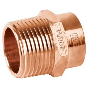 49654 - Conector de cobre, rosca exterior 3/4", Foset