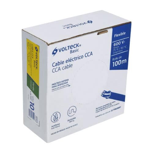 40211 - Rollo de 100 metros de cable THW CCA 10 AWG verde, Basic