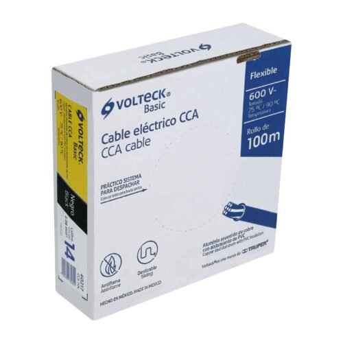 CCA-14N.jpg 40217 - Rollo de 100 metros de cable THW CCA 14 AWG negro, Basic