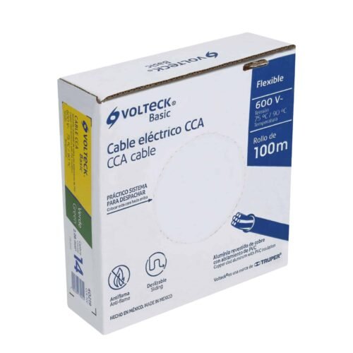 40219 - Rollo de 100 metros de cable THW CCA 14 AWG verde, Basic