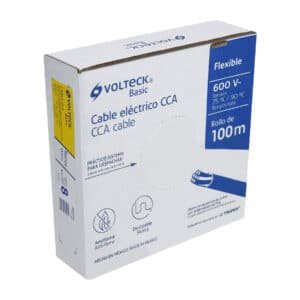 40204 - Rollo de 100 metros de cable THW CCA 8 AWG blanco, Basic