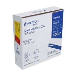 40206 - Rollo de 100 metros de cable THW CCA 8 AWG rojo, Basic