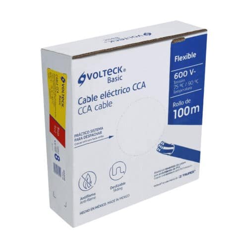 40206 - Rollo de 100 metros de cable THW CCA 8 AWG rojo, Basic