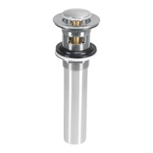 45283 - Contra p/lavabo con rebosadero, sistema push, satín, 1-1/4"