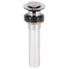 47037 - Contra p/lavabo sin rebosadero, sistema push, cromo, 1-1/4"