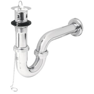 CE-207.jpg 49335 - Céspol 1-1/4" c/contra, tapón y cadena, latón cromo,p/lavabo
