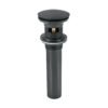 45703 - Contra p/lavabo, 1-1/4", con rebosadero, hongo, latón, negro